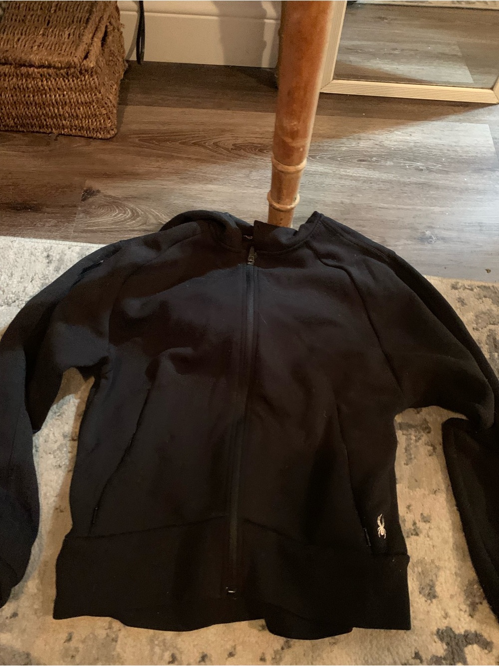 Black Zip-Front Women's Hoodie Sweatshirt